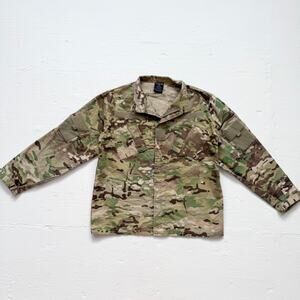 Trooper Multicam Tactical Camo Jacket Zip Front Velcro Pockets, Size XL Youth